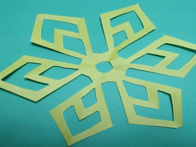How to make a kirigami paper snowflake#easy paper cutting flower designs.