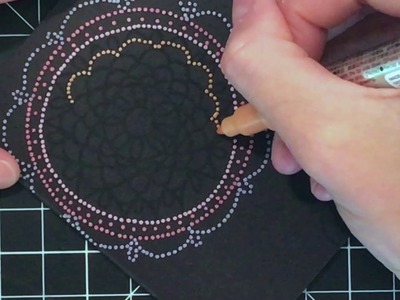 Kinarina Wink Markers on Black Cardstock - Dot Art Card by Channin
