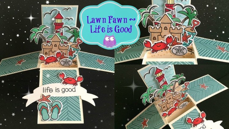 Lawn Fawn Life Is Good ~ Box Card Process Video