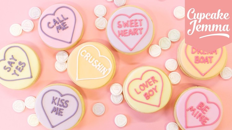 Lemon Ganache Love Heart Valentine's Cookies | Cupcake Jemma