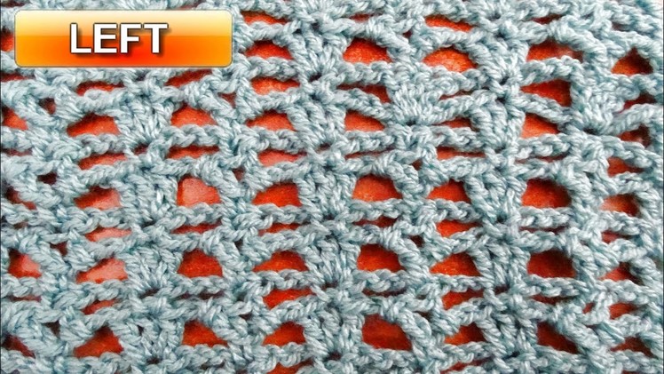 Little Lace Crochet Stitch - Left Handed Crochet Tutorial