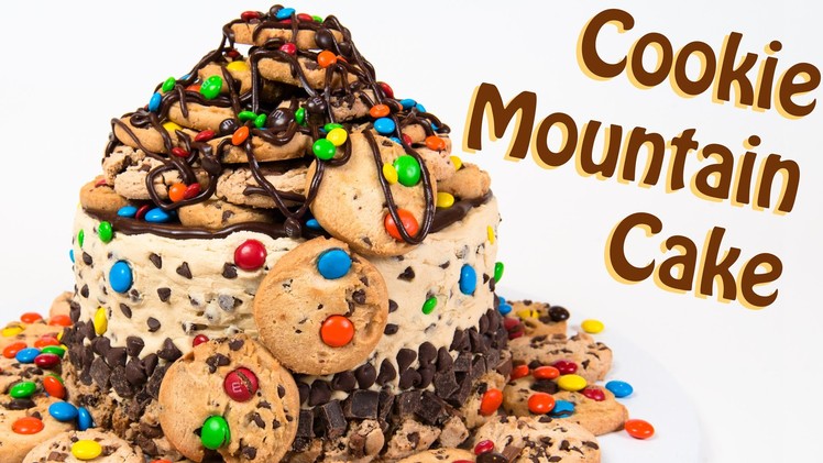 M&M's Cookie Mountain Cake (with Chocolate Chip Cookie Dough) from Cookies Cupcakes and Cardio