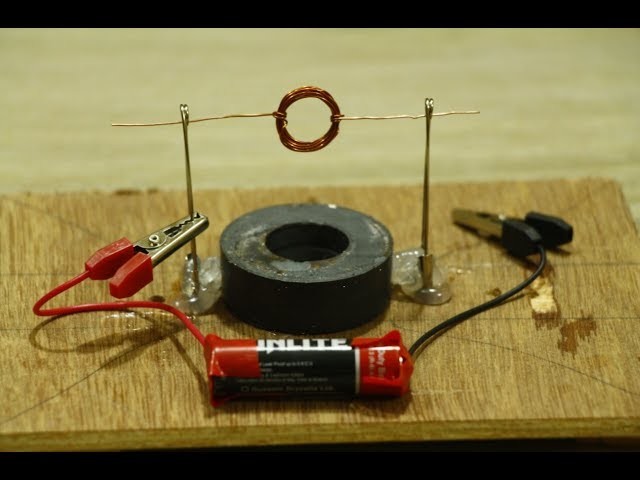 Make Spinning Homopolar Motor with magnet at Home - Science Fair Project