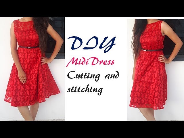 Midi dress Cutting And Stitching Full Tutorial by PN'z World