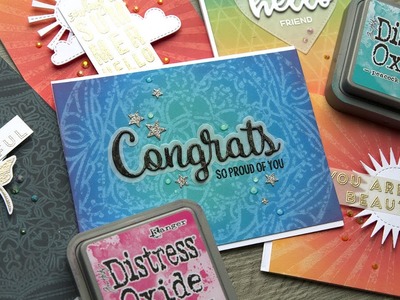 NEW Distress Oxide Inks + Water Stamping