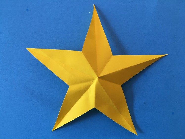 Paper cut project for kids: How to cut a star with paper