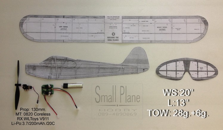 Simplest RC Foam Plane Build in an hour | Piper Wing 20" | by Smallplanehobby.com