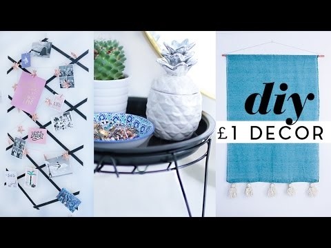 Budget DIY £1 Room Decor February 2017 | DIY Tapestry, Photo Grid & More