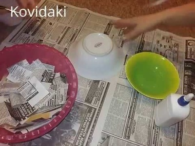 Dish papier mache