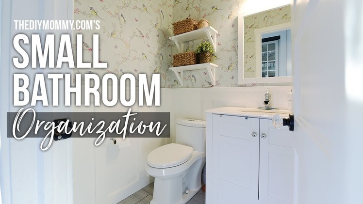 [DIY Channel] Organization DIY + Home Decor Challenge: Powder Room. Small Bathroom Organization Ide