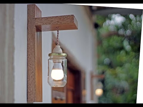 DIY - design - Rustic wall lamp - lampu dinding rustic