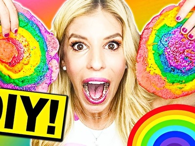 DIY GIANT RAINBOW PANCAKES!! & NEVER HAVE I EVER CHALLENGE W.MY HUSBAND!