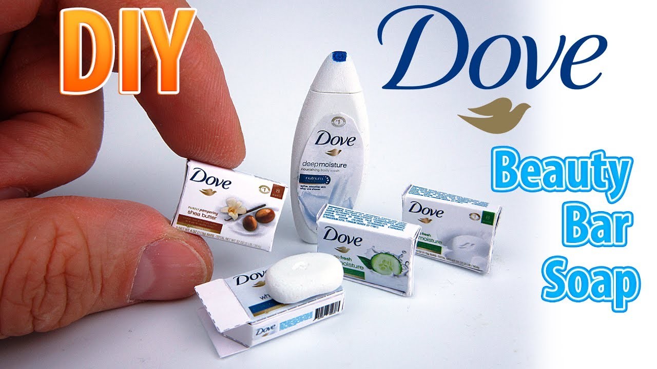 DIY Miniature Dove Beauty Bars| DollHouse | No Polymer Clay!