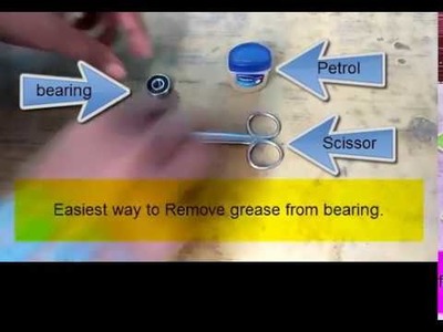 Fidget spinner, easiest way to remove grease from bearing