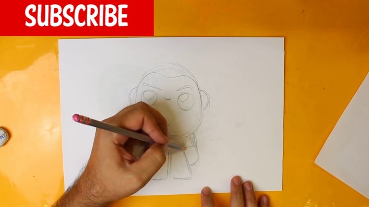 HOW TO DRAW A BUZZ LIGHTYEAR CUTE, Easy step by step drawing lessons for kids