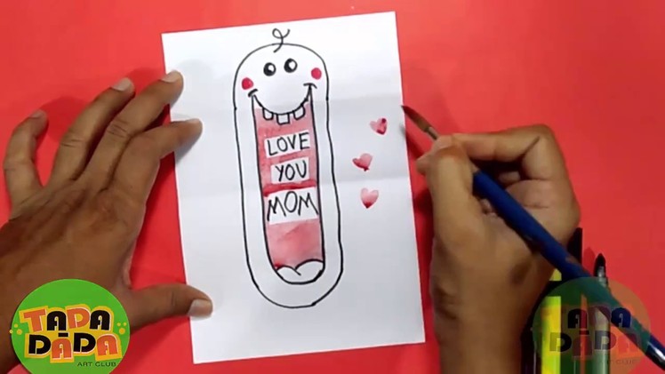 How to draw MOTHER'S DAY gift card ideas handmade l For Preschoolers