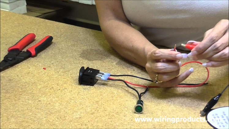 Illuminated On-Off Rocker Switch with Wiring Products