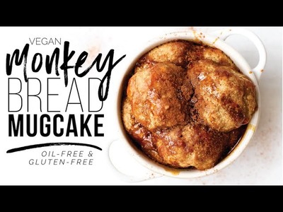 Monkey Bread Mug Cake. vegan, gluten-free, oil-free