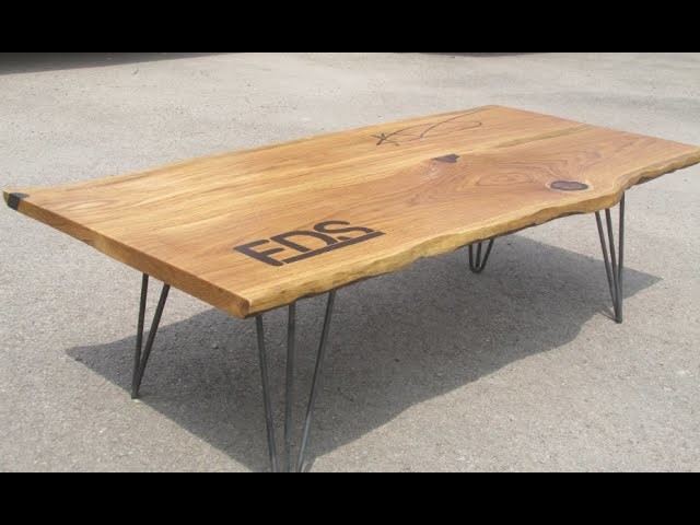 Natural Edge Oak And Black Epoxy FDS Coffee Table Home Build. . . . .  DSNERV