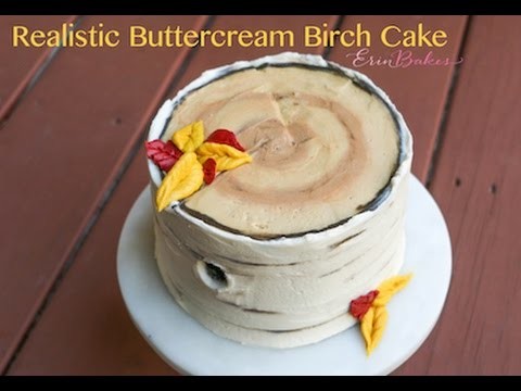 Realistic Buttercream Birch Tree Cake Tutorial