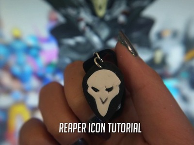 Reaper Icon Charm Overwatch Polymer Clay Tutorial | DIY Polymer Clay Logo | How to make Jewelry