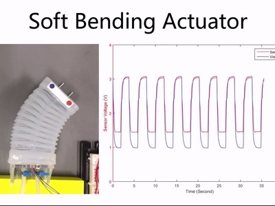 Soft Bending Actuator with Embedded Curvature Sensing and Origami Exoskeletons