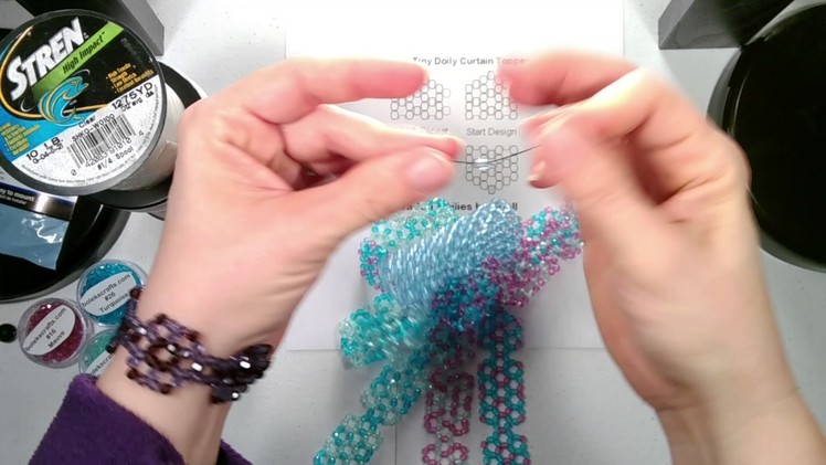 TT Doily Beaded Curtain Beading Tutorial - 2 N part 5