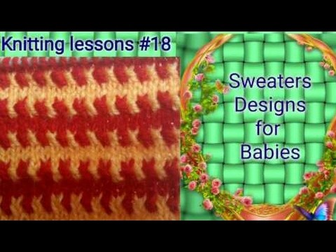 Two colours || beautiful ||  Knitting design || baby sweater design