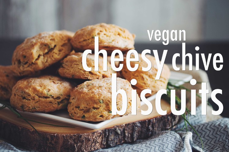 VEGAN CHEESY CHIVE BISCUITS | hot for food