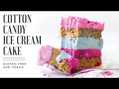 Vegan Cotton Candy Ice Cream Cake