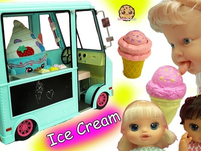Babysitting 3 Magical Scoops Baby Alive Babies Eat From Doll Ice Cream Truck