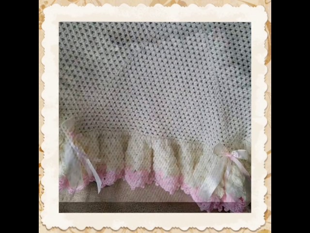 Carousel crochet  baby blanket.
