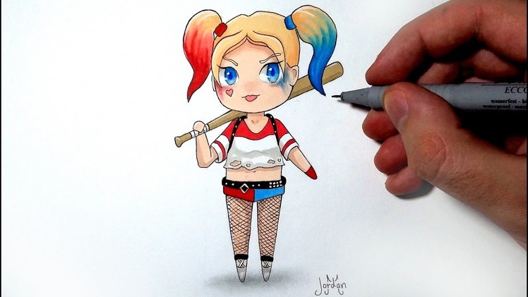 Comment dessiner Harley Quinn version Chibi [Tutoriel]