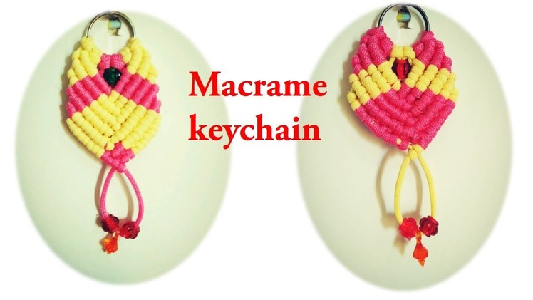 DIY how to make macrame keychain