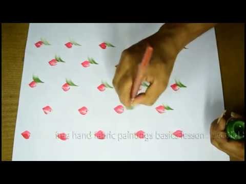 Free hand fabric painting basic lessons 4 | free hand painting tutorial Telugu,pictures,4K videos