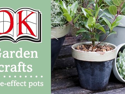 Garden Ideas: Decorating Terracotta Pots With a Slate-Effect Design