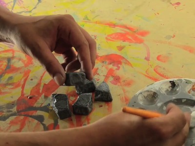 How I make paper mache rocks