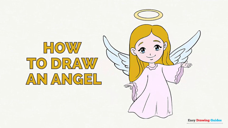 How to Draw an Angel in a Few Easy Steps: Drawing Tutorial for Kids and Beginners