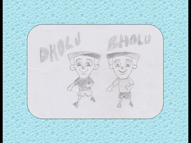 How To Draw Dholu Bholu. Chhota Bheem Cartoon Character. Art And Craft Point