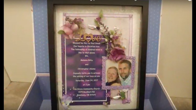 How to make a beautiful Shadow Box wedding present or Christmas gift - DIY 3D