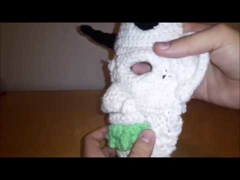 Japanese sad devils inspired Crochet mask