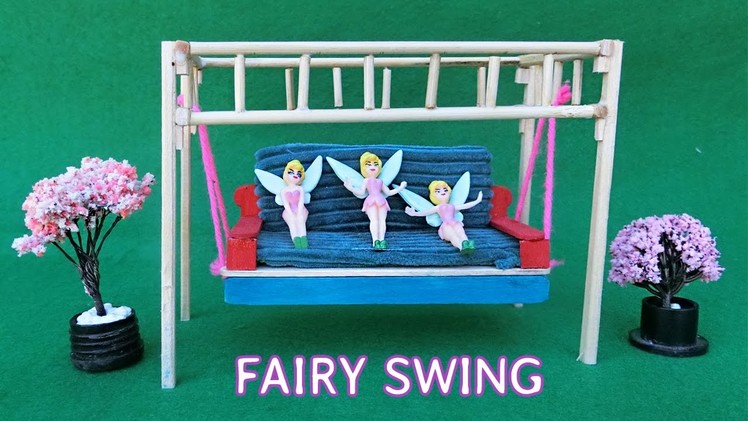 Miniature Swing for Fairy Garden | Popsicle Stick Crafts