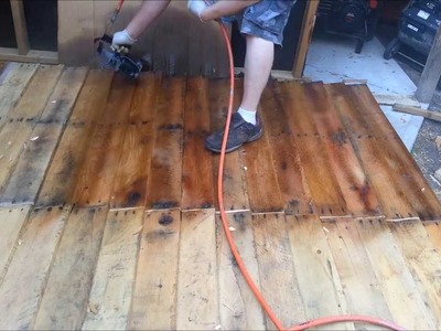 MOTOR OIL STAIN Shed from FREE pallets part 3