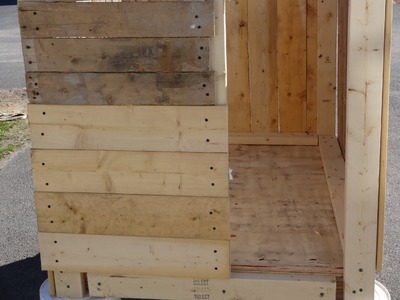 My first pallet project building a chicken coop