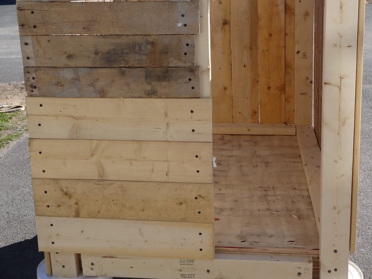 My first pallet project building a chicken coop