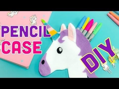 NO Sew UNICORN Pencil Case.DIY back to school ideas
