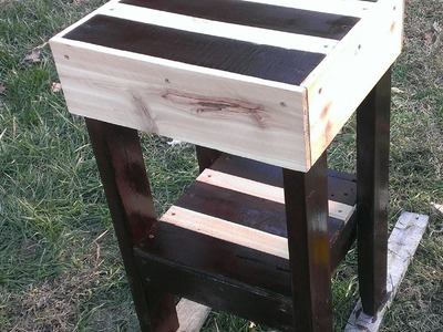 Pallet furniture. How to make a pallet end table