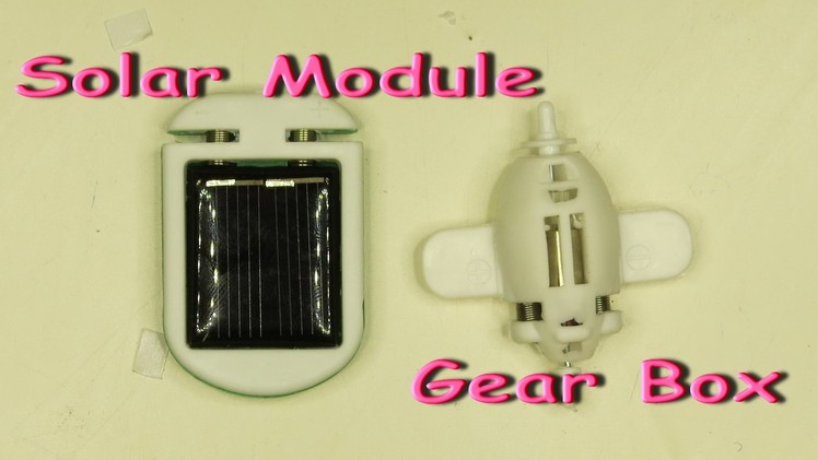 Robot kits solar module and gear box. Electric robots. Solar toys