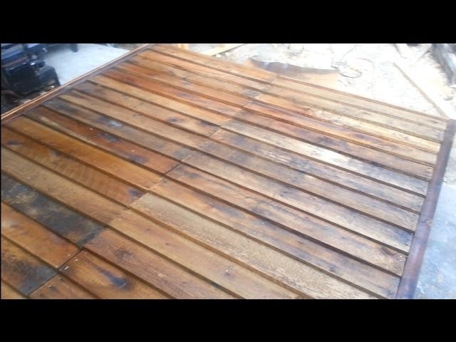 Shed from FREE pallets: SIDING part 2