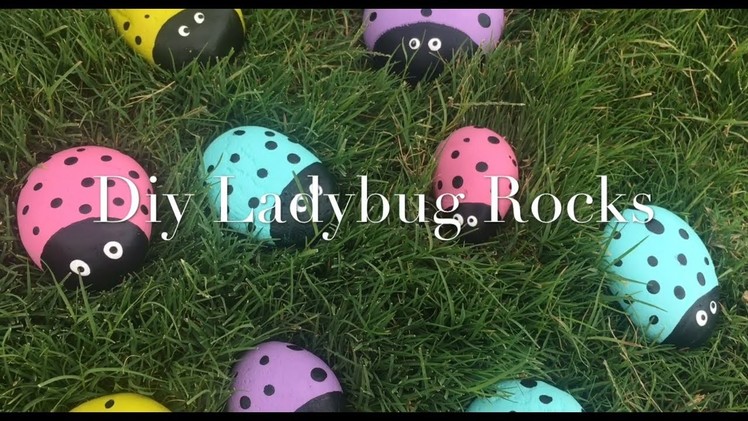Super cute & easy DIY Ladybug rock tutorial